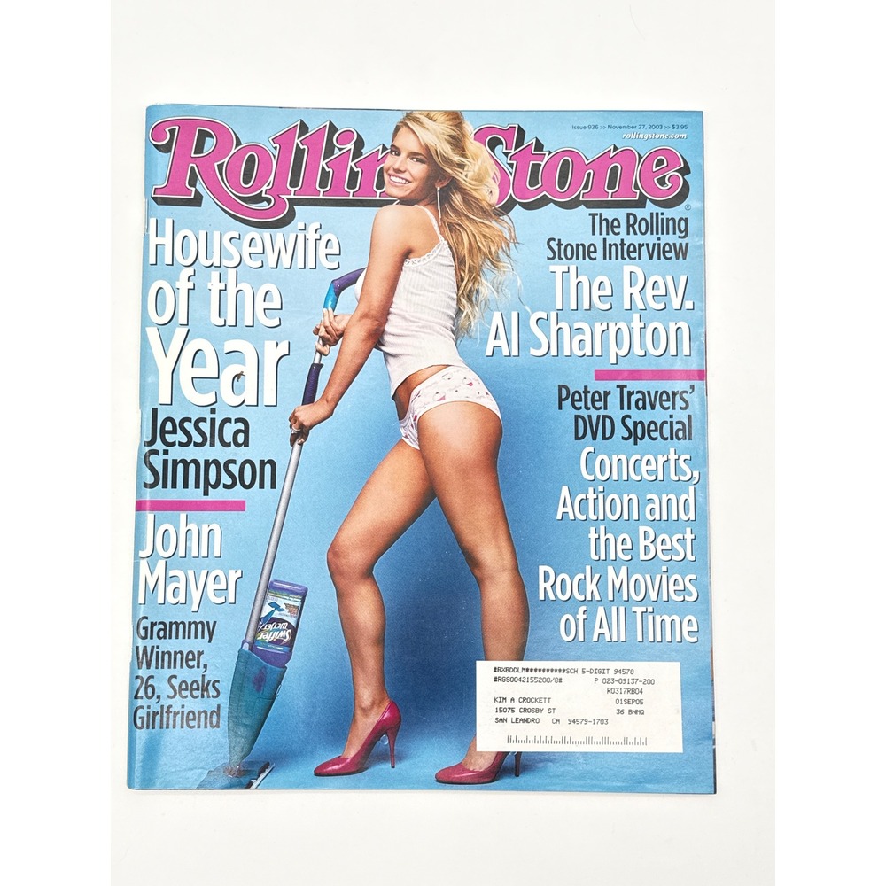 Rolling Stone Magazine Nov 27 2003 Jessica Simpson Al Sharpton John Mayer 936